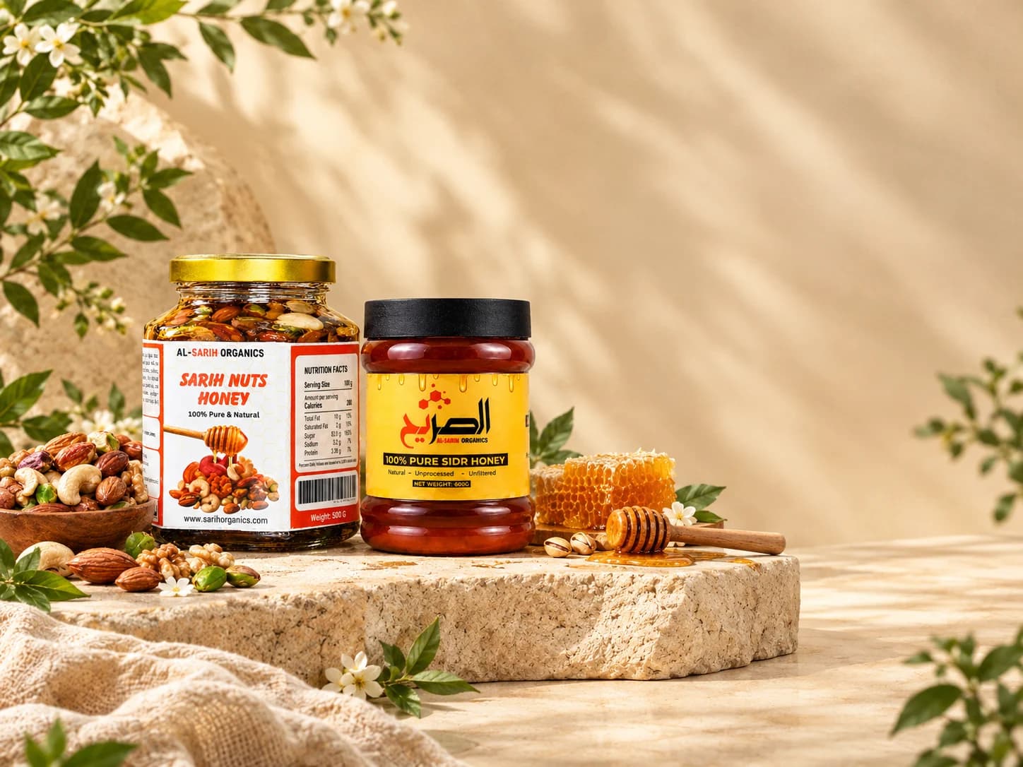Botanical ingredients and thoughtfully selected Al Sarih products